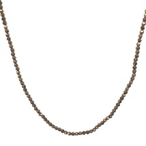 Vintage Gold &amp; Bronze Faceted Bead Necklace Metallic Shine Elegant Design - $27.83 CAD