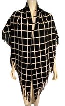 Susan Graver Black and White Checked Wrap Reversible One Size - $28.49