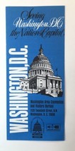 Vtg Washington D.C. The Nation&#39;s Capital Travel Brochure w Map Inside Blue White - $7.00