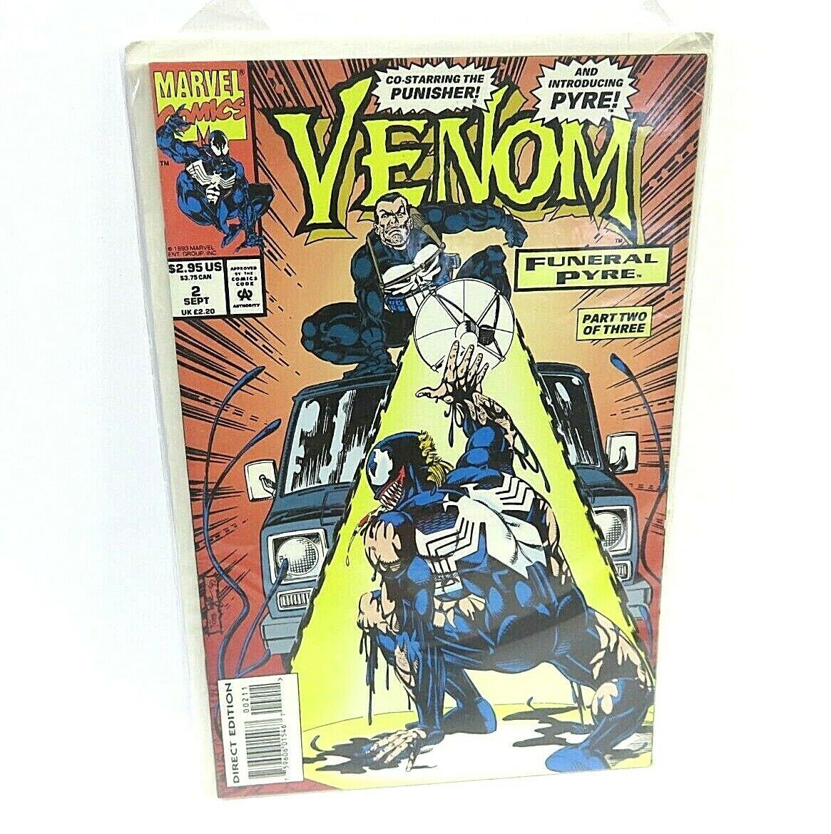 1993 Marvel Comics VENOM 2 September Comic w/ Protective Sleeve & Backing - £7.93 GBP