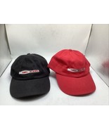 LOT OF 2 Corvette Racing GM red  Black Hat Chevy Strapback Cap Z06 C8 C7 - $16.72 CAD