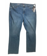 NYDJ Blue Medium Wash Marilyn Straight Leg Jeans Women's Plus Size 24W New - $30.00