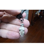(AN-VEN-6) Goddess Venus Woman FERTILITY WHITE gemstone pendant carving ... - $10.56 CAD