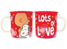 Peanuts Charlie Brown Snoopy Lots of Love Monster 52 oz Ceramic Mug NEW UNUSED - £27.14 GBP