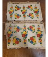 Charming Vintage Meyercord American Decacomania Water Applied Floral Decals - £15.09 GBP