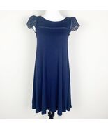 LOFT Womens A Line Dress Navy Blue Size XS Solid Short Sleeve Knee Length - €8,25 EUR