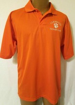 CLEMSON UNIVERSITY Grounds Crew Orange Embroidered Polo SHIRT M Tigers F... - $14.84