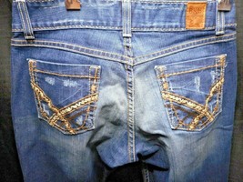 BKE “Culture” Womens Bootcut Stretch Mid Distressed BLUE Denim Jeans (30... - £25.15 GBP