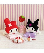 Japan My Melody &amp; Kuromi Lying Down Plush (2pc set) - 30cm Birthday Gift - €75,71 EUR
