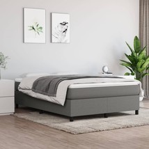 Bed Frame Dark Grey Polyester Full Modern Bed Frame - $323.25 CAD