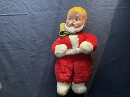 Vintage 1955 Knickerbocker Rubber Face Baby Santa Doll Christmas Plush N... - $1,149.54 MXN