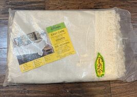 Vintage TABLECLOTH Cream Color 66x86 SLEATER Splendor Fabric Soil Releas... - $551.09 MXN
