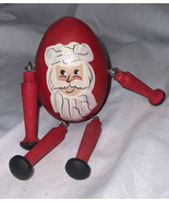 Folk Art Santa Egg Shelf Decor Christmas - £4.20 GBP