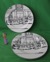 2 Piece Epoch Le Restaurant French Henry Montanez Dinner Plates - £39.41 GBP