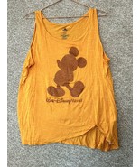 Walt Disney World Yellow Glitter Mickey Tank Top Shirt Women’s XL - $570.01 MXN