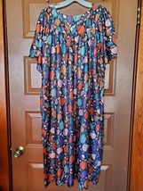 Anthony Richards House Dress Leaves Pattern MuuMuu Womens Size 1X - $14.85