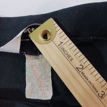 Delicia Back Zipper Women's Black Front Slit Long Skirt Sz 12 Measured Waist 30" image 4