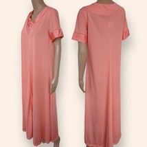 70s Orange Nightgown Pajama Dress Vintage Le Voys S - $19.00