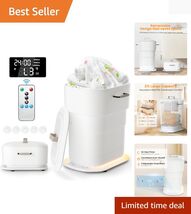 27L Retractable Towel Warmer with Auto Shut-Off &amp; LED Light for Cozy Com... - $161.32