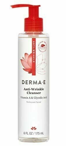 NEW Derma E Anti-Wrinkle Vitamin A Glycolic Facial Cleanser with Papaya 6 oz - £15.75 GBP