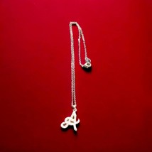 Initial a vintage silver rhinestone necklace - €18,23 EUR