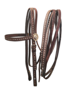 Buckstitched Convertible Split Ear to Browband Western Headstall Split R... - £152.23 GBP