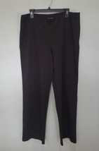 Eileen Fisher Pull On Pants Womens XL Dark Brown Ankle High Rise - £22.47 GBP