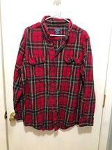 Faded Glory Plaid Flannel Mens XL 46-48 Long Sleeve Button Down Shirt - £7.09 GBP