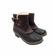 Sorel Winter Fancy II Brown Leather Boots Women&#39;s Size 5.5 - £53.26 GBP