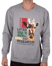 LRG Lifted Research Group Safari Giraffe Men&#39;s Crew Neck Sweatshirt NWT - £24.30 GBP