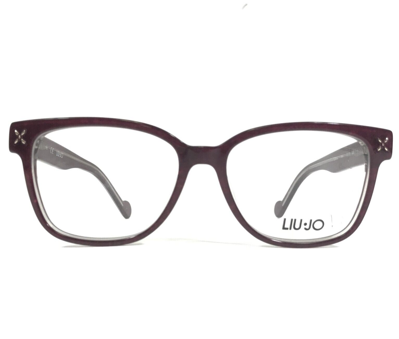 Liu Jo Eyeglasses Frames LJ2650 609 Burgundy Purple Denim Print Gold 52-15-135 - £51.33 GBP