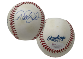 Derek Jeter Autographed Yankees HOF Logo Official MLB Baseball JSA - £573.71 GBP