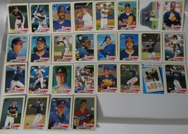 1989 Topps Atlanta Braves With Traded Team Set of 37 Baseball Cards - £5.59 GBP