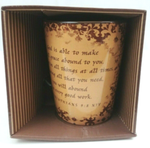 DaySpring Ceramic Classic  Inspirational 12oz Coffee Cup II Corinthians 9:8 NIV - £8.43 GBP