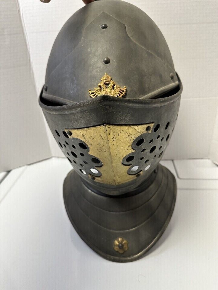 Vintage Medieval Knight Armor Helmet Replica Sca Larp Crusader Templar