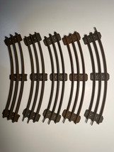 5 Pieces O Gauge 3 Rail Model Train Track Curve Sections Includes Some Pins - £10.26 GBP
