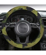 Camouflage Camo Army Dark Green Steering Wheel Cover with Anti-Slip Insert - $31.24 CAD