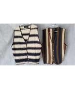 Retro Structure Cardigan 90s Sweater Vest Mens XL Southwestern Button Vt... - $1,049.80 MXN