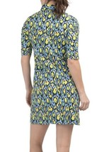 NWT Ladies IBKUL GEMMA Periwinkle Ruched Elbow Sleeve Mock Golf Dress S & M image 2