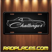 CHALLENGER Inspired Art on Silver and Black Aluminum Vanity license plate Tag - £15.50 GBP