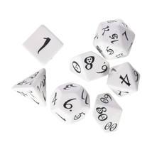 Q-Workshop Classic Rpg White Black 7 Piece Dice Set New In Stock - £17.93 GBP