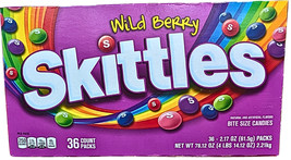 Skittles Wild Berry Fruity Chewy Candy Full Size Bulk Pack 36 x 2.17 Oz ... - $57.54