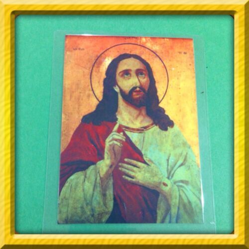 Jesus Picture Plastic Sealed 3 1/4X4 3/4&quot; Double Sided With Psalm 22 - $3.59