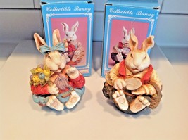 Easter Decorations  ~  Set of 2 Bunnies ~ Windsor Collection ~ COLLECTIBLE BUNNY - £14.87 GBP