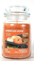 American Home By Yankee Candle 19 Oz Beautiful Fall Pumpkin 1 Wick Glass Candle 