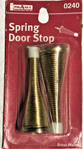 Pik A Nut Door Stop Spring Brass Plate 2 Pack Count New Twang Rubber Tip - $5.95
