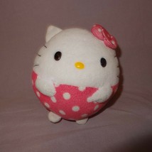 Hello Kitty Ball Shape Sanrio Ty Beanie Ballz Plush Stuffed Animal 4&quot; 2013 Toy - £8.01 GBP