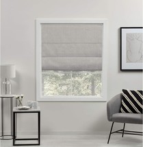 Exclusive Home Acadia 100% Blackout Polyester Roman Shade, 27&quot; x 64&quot;, Silver - £30.37 GBP