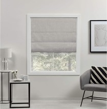 Exclusive Home Acadia 100% Blackout Polyester Roman Shade, 27&quot; x 64&quot;, Silver - £30.25 GBP