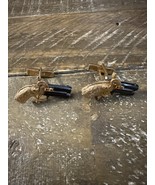 Black And Gold Handgun Pistol Cufflinks - $3,111.52 MXN